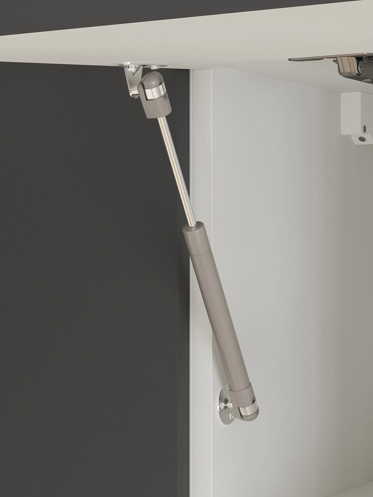 Кухонный гарнитур угловой Урбан 1.8х1.5 м, мебель для дома и кухни, Белый / Графит серый